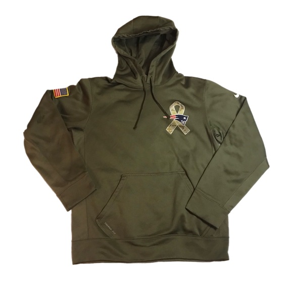 2014 Nike Men’s New England Patriots Salute Service Onfield Hoodie | Size - S - Picture 1 of 12